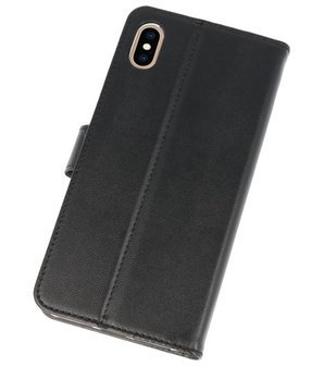 Zwart Wallet Cases Hoesje voor iPhone XS Max 