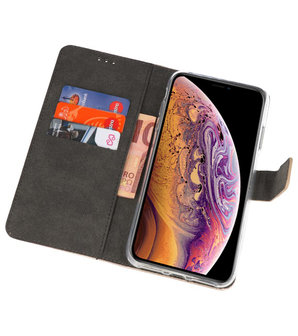 Goud Wallet Cases Hoesje voor iPhone XS Max 