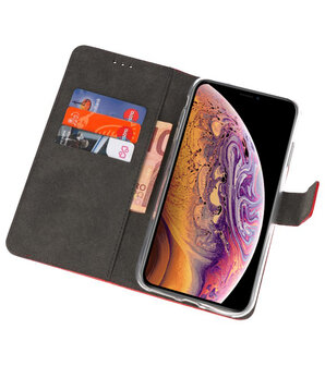 Rood Wallet Cases Hoesje voor iPhone XS Max 