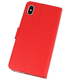 Rood Wallet Cases Hoesje voor iPhone XS Max 