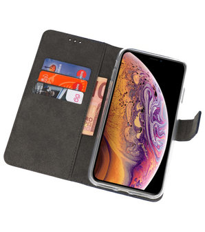 Navy Wallet Cases Hoesje voor iPhone XS Max 