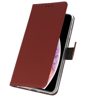 Bruin Wallet Cases Hoesje voor iPhone XS Max 