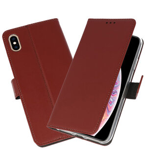 iPhone XS Max Hoesje Wallet Cases Bruin