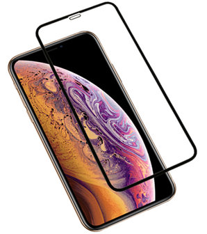 Tempered Glass voor iPhone XS Max Zwart