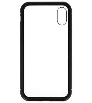 Magnetic Back Cover voor iPhone XS Zwart - Transparant