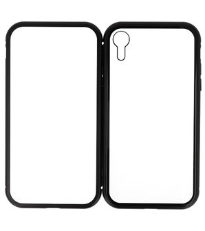 Magnetic Back Cover voor iPhone XR Zwart - Transparant