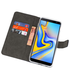 Wallet Cases Hoesje voor Galaxy J6 Plus Navy