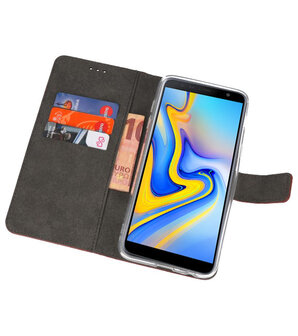 Wallet Cases Hoesje voor Galaxy J6 Plus Bruin