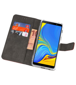 Wallet Cases Hoesje voor Galaxy A7 (2018) Bruin