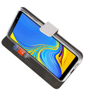 Wallet Cases Hoesje voor Galaxy A7 (2018) Wit