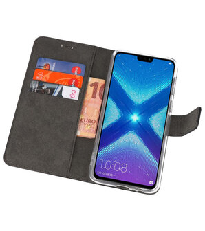 Wallet Cases Hoesje voor Huawei Honor 8X Zwart