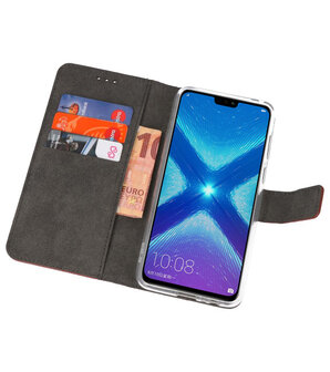 Wallet Cases Hoesje voor Huawei Honor 8X Bruin