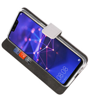 Wallet Cases Hoesje voor Huawei Mate 20 Lite Wit