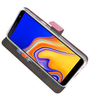 Wallet Cases Hoesje voor Galaxy J4 Plus Roze