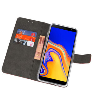 Wallet Cases Hoesje voor Galaxy J4 Plus Bruin