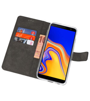 Wallet Cases Hoesje voor Galaxy J4 Plus Zwart