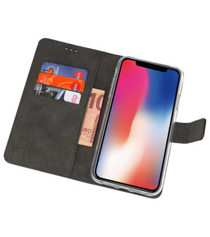 Wallet Cases Hoesje voor iPhone XS - X Zwart