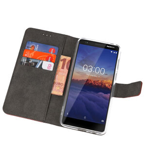 Wallet Cases Hoesje voor Nokia 3.1 Bruin