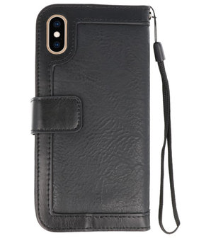 Luxe Portemonnee Telefoonhoesje voor iPhone XS Max Zwart