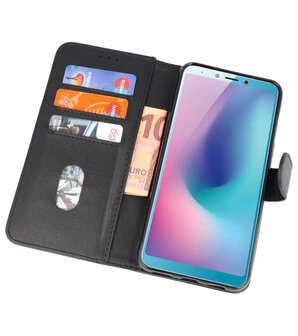 Bookstyle Wallet Cases Hoesje voor Samsung Galaxy A6s Zwart