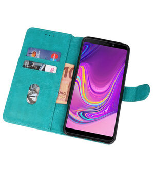 Bookstyle Wallet Cases Hoesje voor Samsung Galaxy A9 2018 Groen