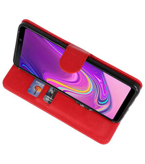 Bookstyle Wallet Cases Hoesje voor Samsung Galaxy A9 2018 Rood