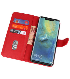 Bookstyle Wallet Cases Hoesje voor Huawei Mate 20 Pro Rood