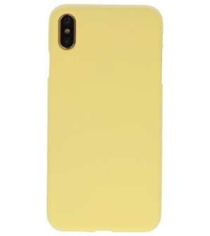 Color TPU Hoesje voor iPhone XS Max Geel