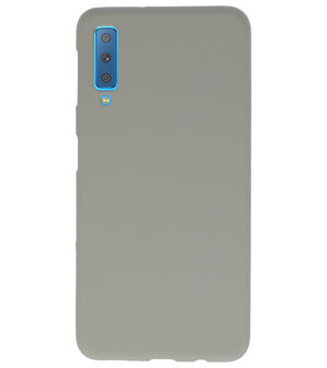 Color TPU Hoesje voor Samsung Galaxy A7 2018 Grijs