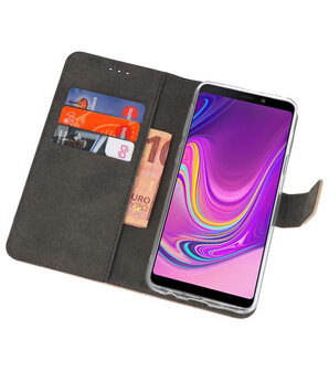 Wallet Cases Hoesje voor Samsung Galaxy A9 2018 Goud