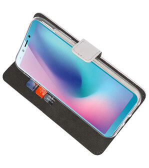 Wallet Cases Hoesje voor Samsung Galaxy A6s Wit