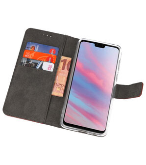 Wallet Cases Hoesje voor Huawei Y9 2019 Bruin