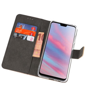 Wallet Cases Hoesje voor Huawei Y9 2019 Goud