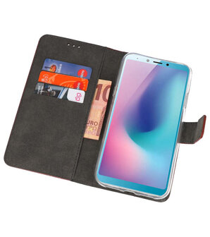 Wallet Cases Hoesje voor Samsung Galaxy A6s Bruin