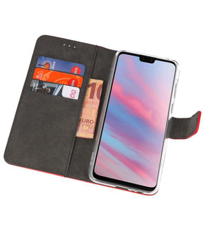 Wallet Cases Hoesje voor Huawei Y9 2019 Rood