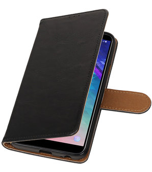Hoesje voor Samsung Galaxy A6 2018 Pull-Up Booktype Zwart