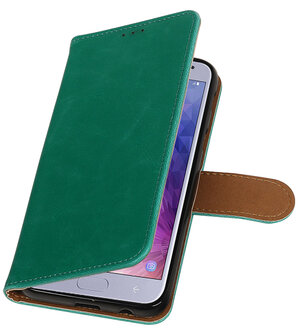 Hoesje voor Samsung Galaxy J4 Pull-Up Booktype Groen