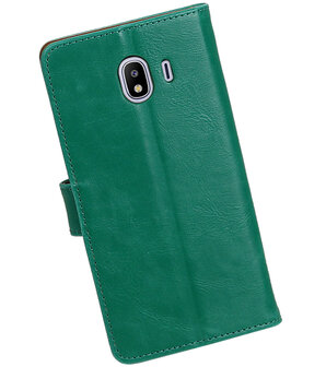 Hoesje voor Samsung Galaxy J4 Pull-Up Booktype Groen