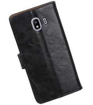 Hoesje voor Samsung Galaxy J4 Pull-Up Booktype Zwart