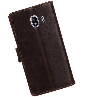 Hoesje voor Samsung Galaxy J4 Pull-Up Booktype Mocca