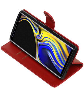 Hoesje voor Galaxy Note 9 Pull-Up Booktype Rood