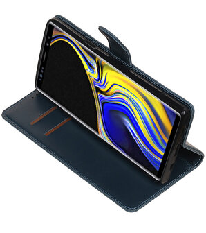 Hoesje voor Galaxy Note 9 Pull-Up Booktype Blauw