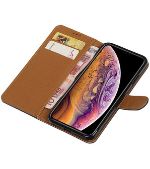 Hoesje voor iPhone XS Max Pull-Up Booktype Zwart