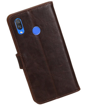 Hoesje voor Huawei Nova 3 Pull-Up Booktype Mocca