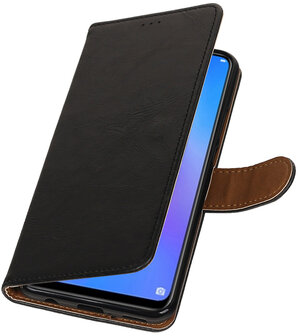 Hoesje voor Huawei P Smart Plus Pull-Up Booktype Zwart