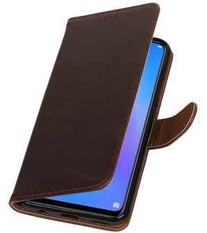 Hoesje voor Huawei P Smart Plus Pull-Up Booktype Mocca