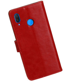 Hoesje voor Huawei P Smart Plus Pull-Up Booktype Rood