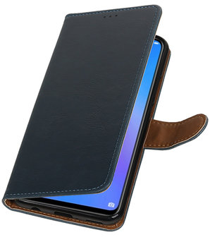 Hoesje voor Huawei P Smart Plus Pull-Up Booktype Blauw