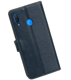 Hoesje voor Huawei P Smart Plus Pull-Up Booktype Blauw