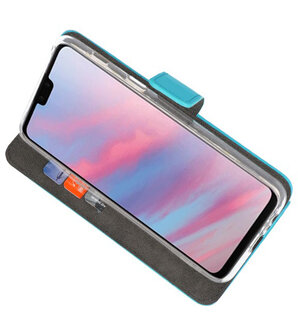 Wallet Cases Hoesje voor Huawei Y9 2019 Blauw